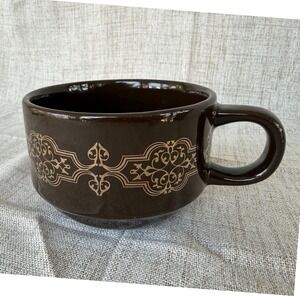 Brown & Gold CALIFORNIA PANTRY ‎ Mug Art Deco Print Mug Vintage